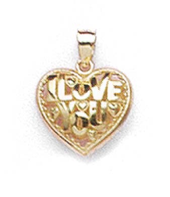 
14k Yellow Gold I Love You Heart Pendant
