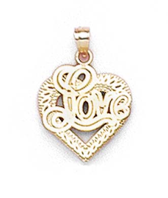 
14k Yellow Gold Love Heart Pendant
