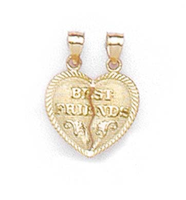 
14k Yellow Gold Break-Apart Best Friends Pendant
