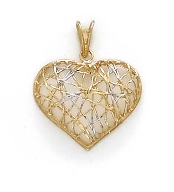 
14k Two-Tone Gold Heart Pendant
