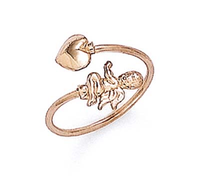 
14k Rose Gold Cupid Toe Ring
