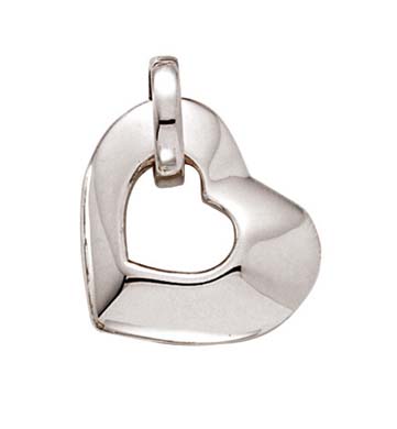 
14k White Gold Polished Heart Pendant
