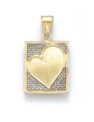 
14k Two-Tone Gold Heart Pendant
