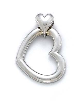 
14k White Gold 2-Piece Heart Pendant
