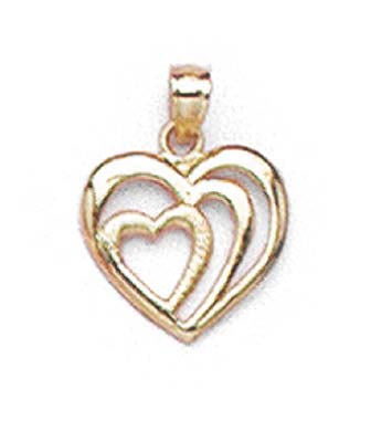 
14k Yellow Gold Three Hearts Pendant
