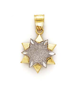 
14k Two-Tone Gold Laser Star Pendant
