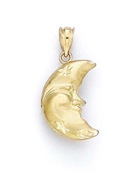 
14k Yellow Gold Crescent Moon Pendant
