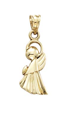 
14k Yellow Gold Small Angel Pendant
