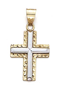 
14k Two-Tone Gold Cross Pendant
