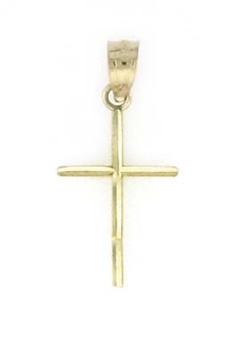 
14k Yellow Gold Small Sparkle-Cut Cross Pendant
