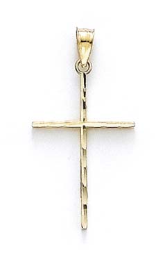 
14k Yellow Gold Medium Sparkle-Cut Cross Pendant
