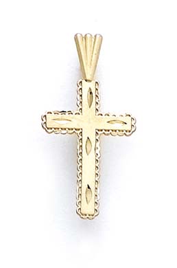 
14k Yellow Gold Sparkle-Cut Cross Pendant
