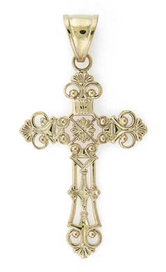 
14k Yellow Gold Large Cross Pendant
