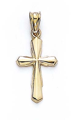 
14k Yellow Gold Solid Cross Pendant
