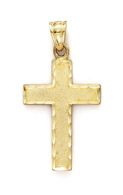 
14k Yellow Gold Medium Plain Cross Pendant
