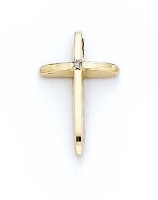 
14k Yellow Gold Diamond Cross Pendant
