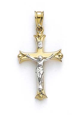 
14k Two-Tone Crucifix Pendant
