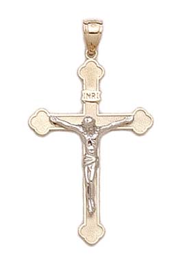 
14k Two-Tone Gold Crucifix Pendant
