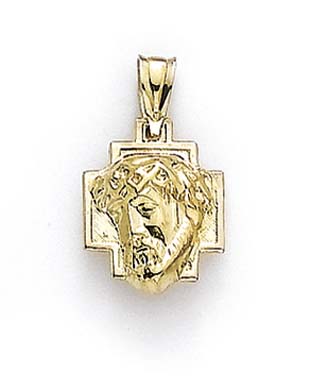 
14k Small Christ Head Pendant
