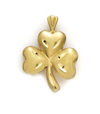 
14k Yellow Gold Shamrock Pendant
