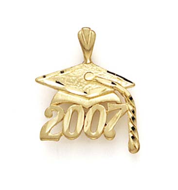 
14k Yellow Gold 2007 Graduation Pendant
