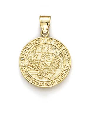 
14k Yellow Gold US Navy Pendant
