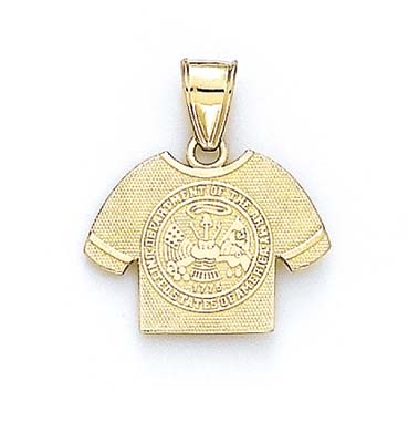 
14k Yellow Gold U.S. Army Logo Shirt Pendant
