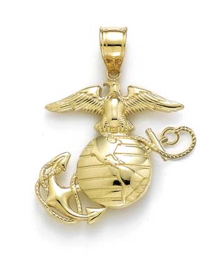 
14k Yellow Gold X-Large Usmc Emblem Pendant
