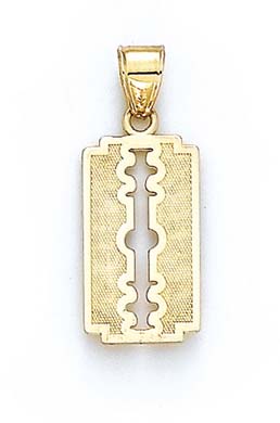 
14k Yellow Gold Razorblade Style Pendant
