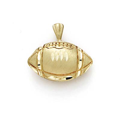 
14k Yellow Gold Small Football Pendant
