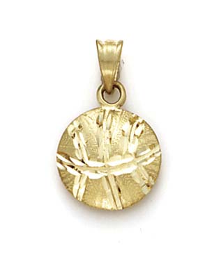 
14k Yellow Gold Basketball Pendant
