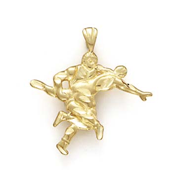 
14k Yellow Gold Small Wrestlers Pendant
