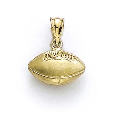 
14k Yellow Gold Football Pendant
