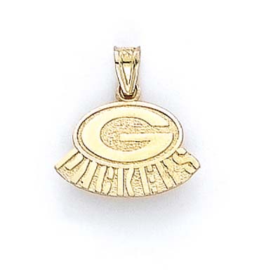 Green Bay Packers G (Medium) 14 KT Gold Pendant