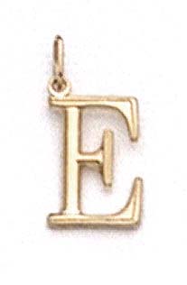 
14k Yellow Gold Initial E Pendant 11/16 Inch Long
