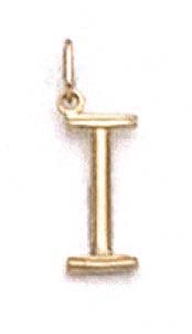 
14k Yellow Gold Initial I Pendant 11/16 Inch Long
