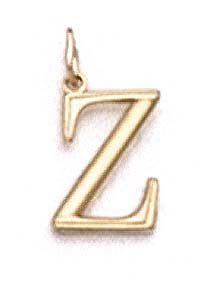 
14k Yellow Gold Initial Z Pendant 11/16 Inch Long
