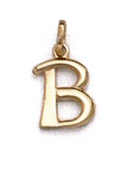 
14k Yellow Gold Polished Initial B Pendant 11/16 Inch Long
