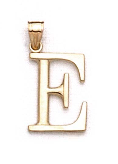 
14k Yellow Gold Initial E Pendant 1 3/8 Inch Long
