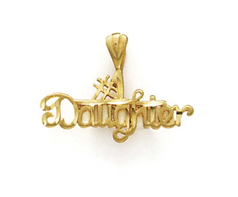 
14k Yellow Gold Number One Daughter Pendant
