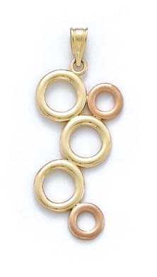 
14k Two-Tone Gold Circles Pendant
