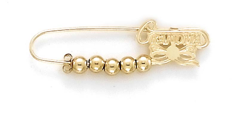 
14k Yellow Gold Grandma 5 Separators Pin
