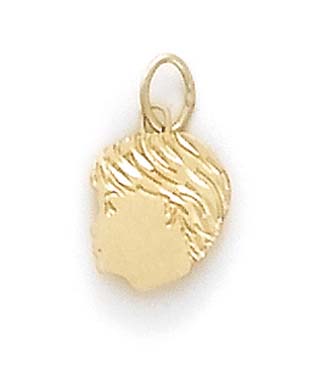 
14k Yellow Gold Boy Head Pendant
