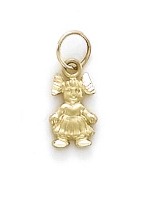 
14k Yellow Gold Small Girl Charm Pendant
