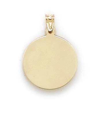 
14k Round Disc Pendant
