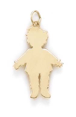 
14k Yellow Gold Large Boy Pendant
