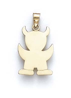 
14k Yellow Gold Polished Devil Pendant
