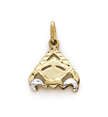 
14k Two-Tone Gold Cancer Zodiac Pendant
