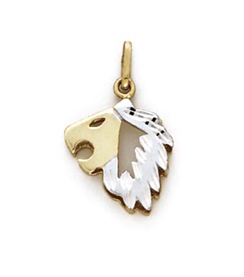 
14k Two-Tone Gold Leo Zodiac Pendant
