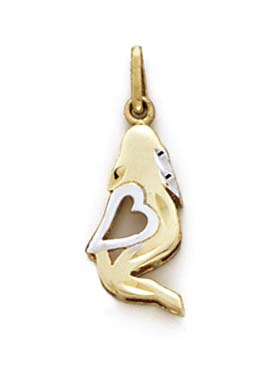 
14k Two-Tone Gold Virgo Zodiac Pendant
